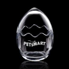 Egg-Shaped Glass Bowl with Lid - Personalized Gifts