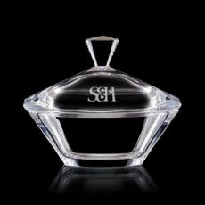 Crystal Torino Candy Bowl with Lid - Personalized Gifts