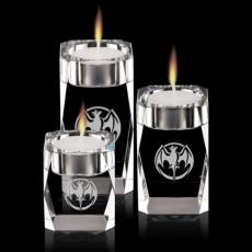 Optical Crystal Candleholder Trio Set - Personalized Gifts