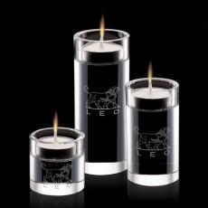 Optical Crystal Candleholder Trio Set - Personalized Gifts