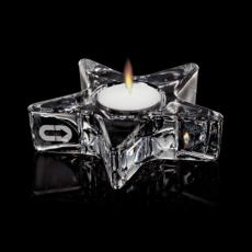 Crystal Star Candleholder with Candle - Personalized Gifts