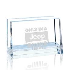 Pure Crystal Card Holder with Custom Etching - Personalized Gifts