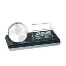 Granite Globe Cardholder with Etching Option - Personalized Gifts