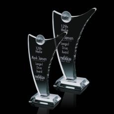 Elegant Crystal Golf Achievement Award - Trophies