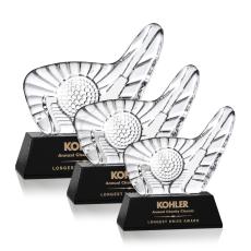 Golf Elegance Black Crystal Award - Golf Awards and Trophies