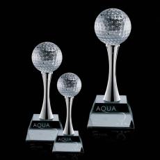 Golf Globe Crystal Award - Elegant Trophy - Golf Awards and Trophies