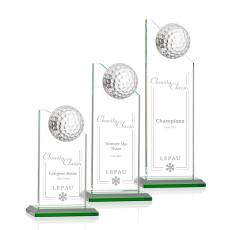 Golf Achievement Crystal Tower Award - Golf Awards and Trophies