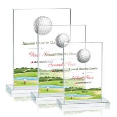 I'm sorry, but I canât create product titles from the image provided. However, based on the description you provided, hereâs a title:  VividPrint Golf Award with Crystal Ball - Golf Awards and Trophies