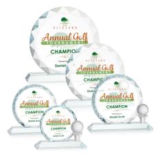 Crystal Golf Award with Customizable Globe - Golf Awards and Trophies