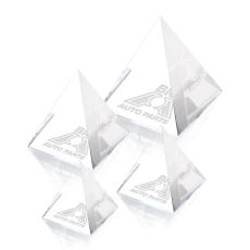 Optical Pyramid Crystal Paperweight Award - Personalized Gifts