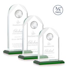 Starfire Crystal Globe Award with Base - Globe Awards