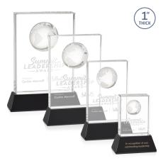 Optical Crystal Globe Award with Base - Trophies