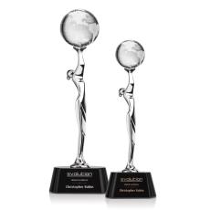 Crystal Aphrodite Globe Award with Base - Corporate Awards