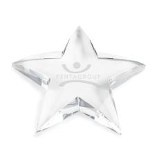 Certainly! Here's a product title for you:  Crystal Star Paperweight - Deep Etch Design - Personalized Gifts