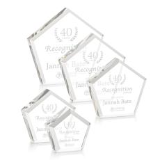 Genosee Faceted Crystal Recognition Award - Personalized Gifts