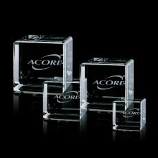 Davenport Elegant Crystal Cube Award - Personalized Gifts