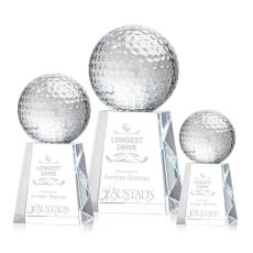 Elegant Crystal Golf Award with Customizable Base - Golf Awards and Trophies