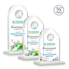 Starfire Crystal Globe Award - VividPrint Arch Design - Globe Awards