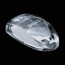 Optical Crystal Computer Mouse Paperweight - Personalized Gifts
