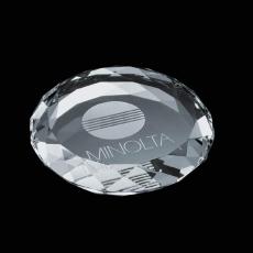 Optical Crystal Round Paperweight - Personalized Gifts