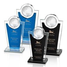 Fabiola Crystal Globe Award - Blue/Black Options - Globe Awards