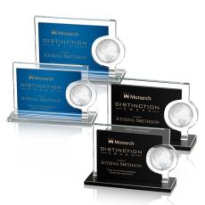 Calvina Globe Crystal Award - Elegant Design - Corporate Awards
