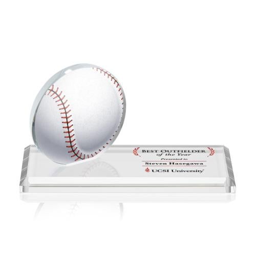 Trophies - Golf Awards and Trophies - Starfire Crystal Baseball Award