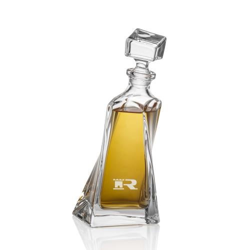 Bonham Crystal Decanter - 24oz Slanted Design Barware Gifts - Decanters - Bonham Crystal Decanter - 24oz Slanted Design