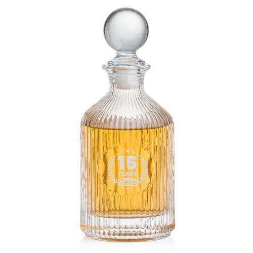 Barware Gifts - Decanters - Dillard Crystal Decanter with Sphere Lid