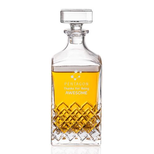 Longford Crystal Decanter with Argyle Pattern Barware Gifts - Decanters - Longford Crystal Decanter with Argyle Pattern