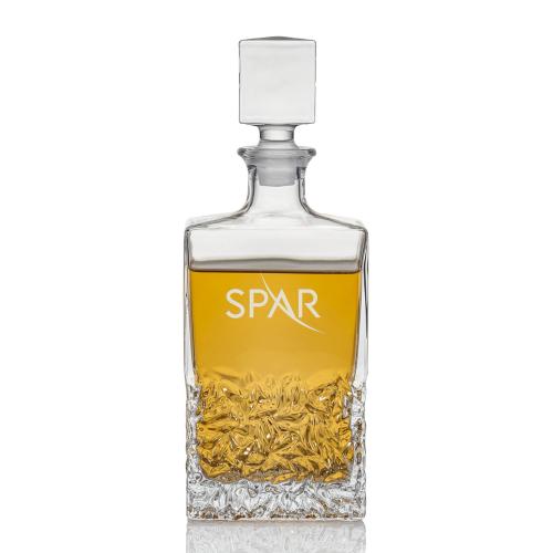 Oakham 25oz Sculpted Crystal Decanter Barware Gifts - Decanters - Oakham 25oz Sculpted Crystal Decanter