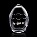 Egg-Shaped Glass Bowl with Lid
