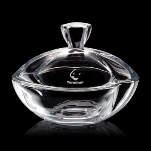 Personalized Gifts - Ainsley Crystal Candy Bowl with Lid