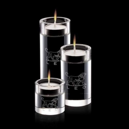 Personalized Gifts - Crystal Candleholders Set - Elegant Trio