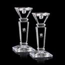 Dillingham Crystal Candlesticks Set of 2 - 10 Inch