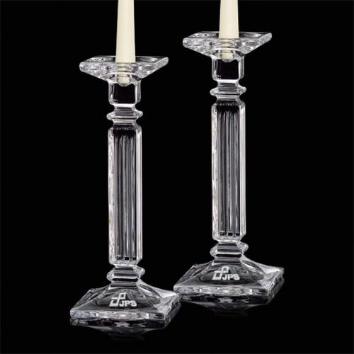 Personalized Gifts - Kearney 12\ Crystal Candlesticks Set