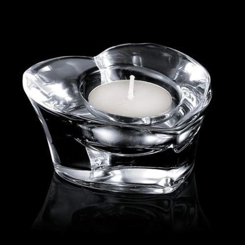 Personalized Gifts - Heart Crystal Candleholder with Candle