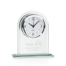 Crystal Arch Clock with Chrome Face