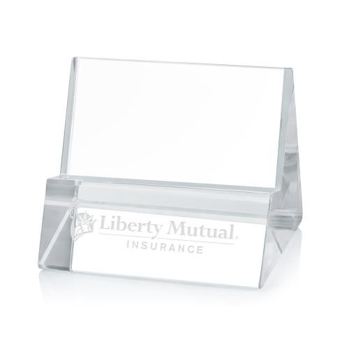 Personalized Gifts - Crystal Card Holder - Personalized Elegance