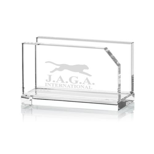 Constantia Crystal Card Holder - Elegant Display Personalized Gifts - Constantia Crystal Card Holder - Elegant Display