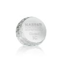 Etched Crystal Golf Ball Award Paperweight