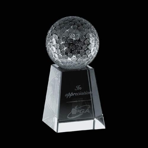 Trophies - Golf Awards and Trophies - Golf Crystal Globe Award - Standerton Design