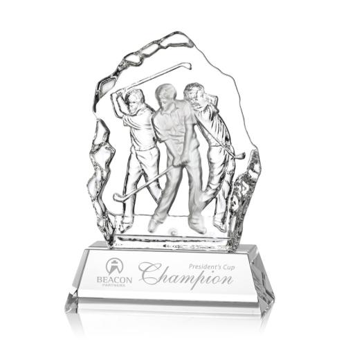 Trophies - Golf Awards and Trophies - Fergus Crystal Golf Award - 3 Sizes Available