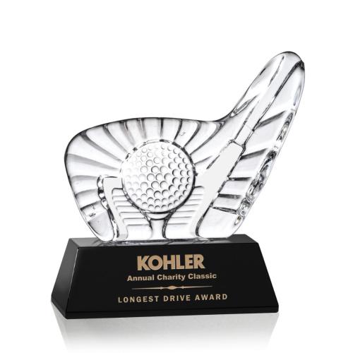 Trophies - Golf Awards and Trophies - Golf Elegance Black Crystal Award