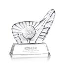 Golf-Themed Optical Crystal Award Trophy