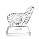 Golf-Themed Optical Crystal Award Trophy
