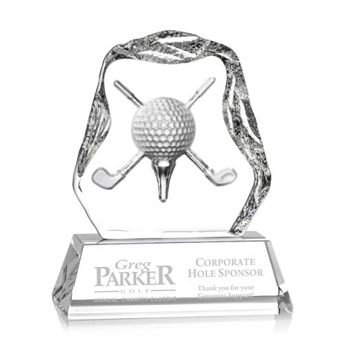 Golf Excellence Crystal Iceberg Award Trophies - Golf Awards and Trophies - Golf Excellence Crystal Iceberg Award
