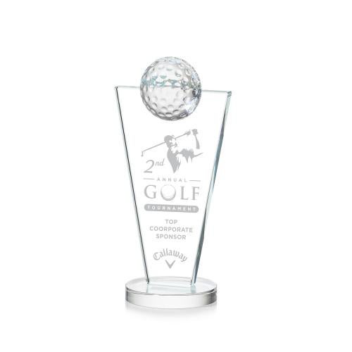 Golf Excellence Crystal Globe Award Trophies - Golf Awards and Trophies - Golf Excellence Crystal Globe Award
