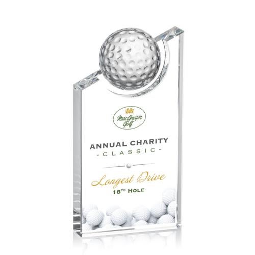 Trophies - Golf Awards and Trophies - VividPrint Crystal Golf Achievement Award