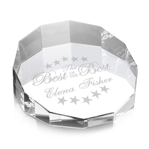 Personalized Gifts - Crystal Havitur 12-Sided Paperweight